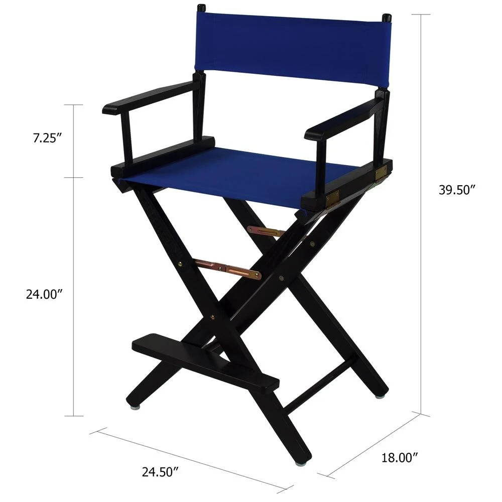 商品American Trails|Extra-Wide Premium 24"  Directors Chair Black Frame W/Royal Blue Color Cover,价格¥1063,第5张图片详细描述
