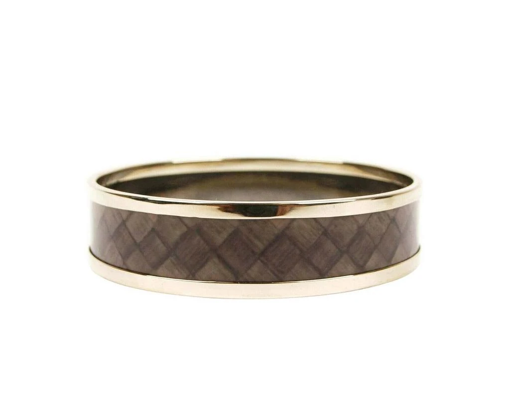 商品Bottega Veneta|Bottega Veneta Womens Light Brown Steel Enamel Metal Woven Bracelet 452833 2905 (Small),价格¥3880,第1张图片