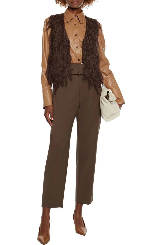 商品Brunello Cucinelli|Fringed mohair-blend, cotton-blend satin and embroidered tulle vest,价格¥8230,第4张图片详细描述