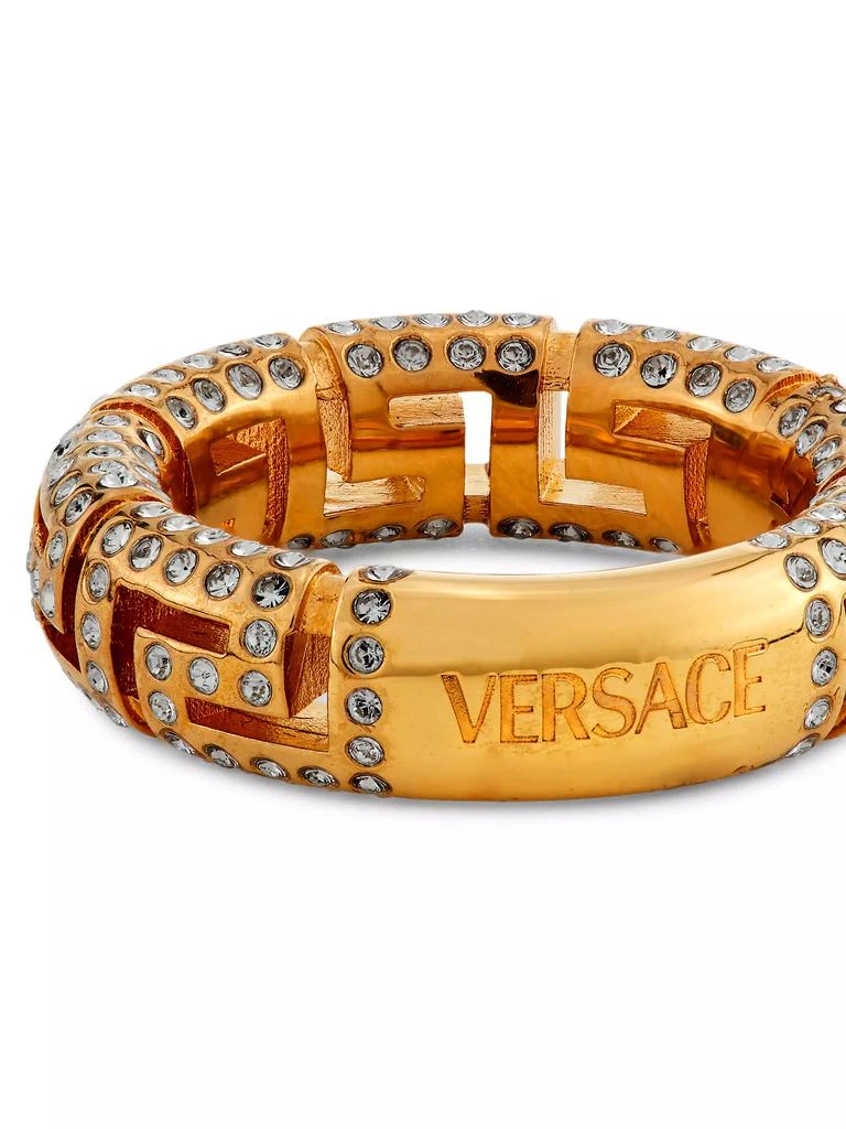商品Versace|Goldtone &amp; Glass Crystal Greca Ring,价格¥1964,第3张图片详细描述