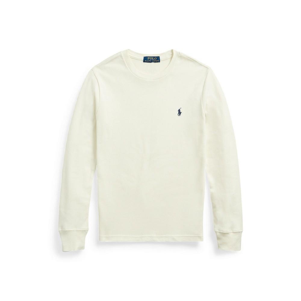 Big Boys Waffle-Knit Long Sleeve T-shirt商品第1张图片规格展示