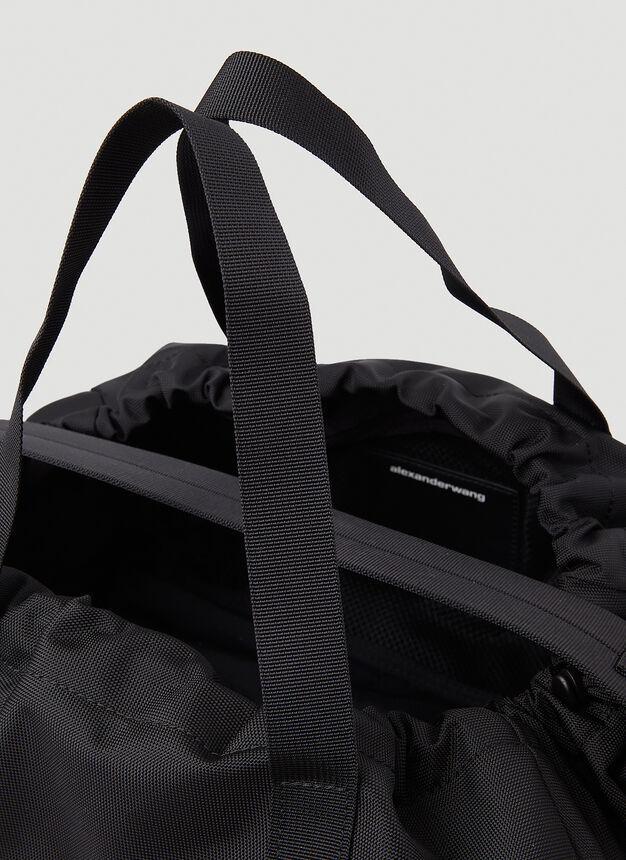 商品Alexander Wang|Primal Drawstring Duffle Shoulder Bag in Black,价格¥2619,第7张图片详细描述