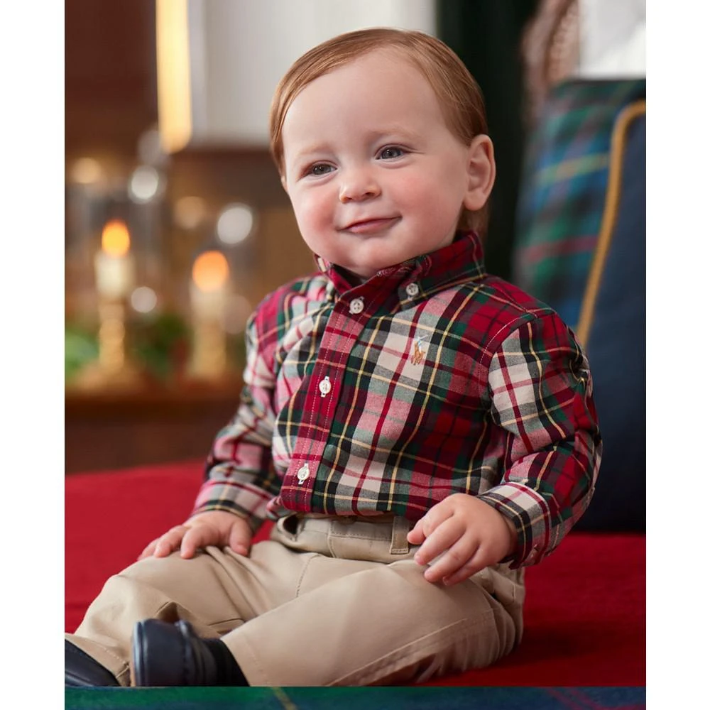 商品Ralph Lauren|Baby Boys Oxford Shirt and Stretch Chino Pants, 2 Piece Set,价格¥389,第1张图片