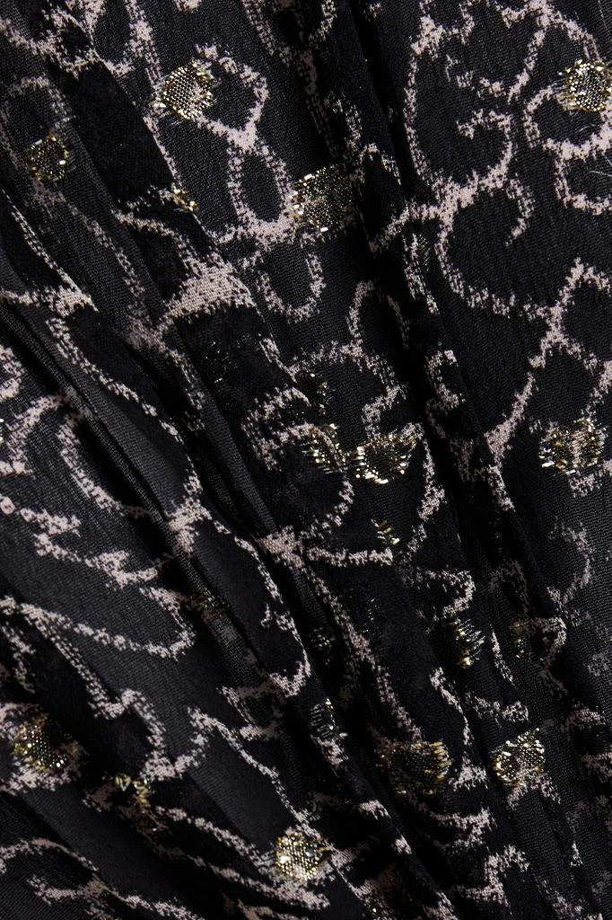 商品ba&sh|Acia gathered printed metallic fil coupé georgette mini dress,价格¥471,第4张图片详细描述
