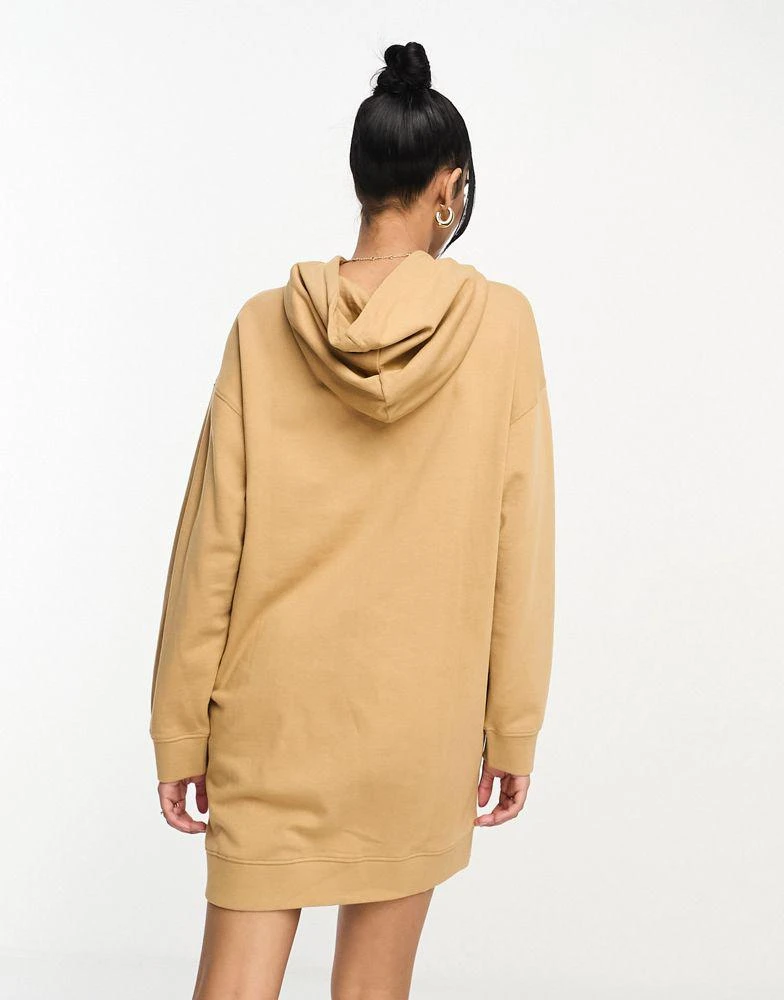 商品ASOS|ASOS DESIGN oversized hoodie sweatshirt mini dress in camel,价格¥244,第4张图片详细描述