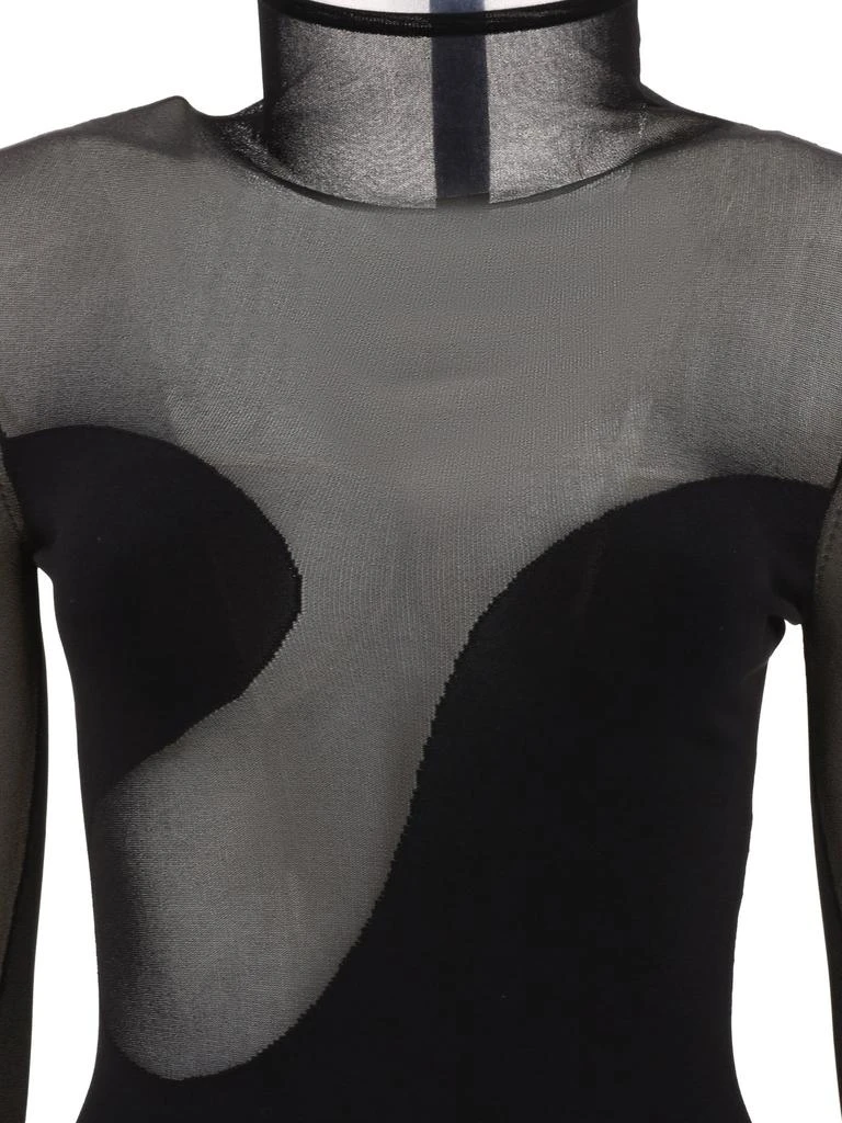 商品Nensi Dojaka|Asymmetric Line Bodysuit Tops Black,价格¥6721,第3张图片详细描述