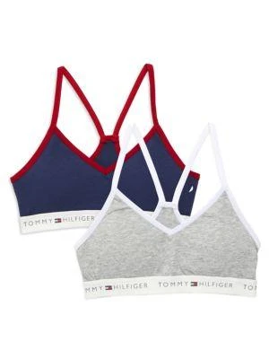 商品Tommy Hilfiger|Girl's 2-Pack Racerback Sports Bras,价格¥98,第1张图片