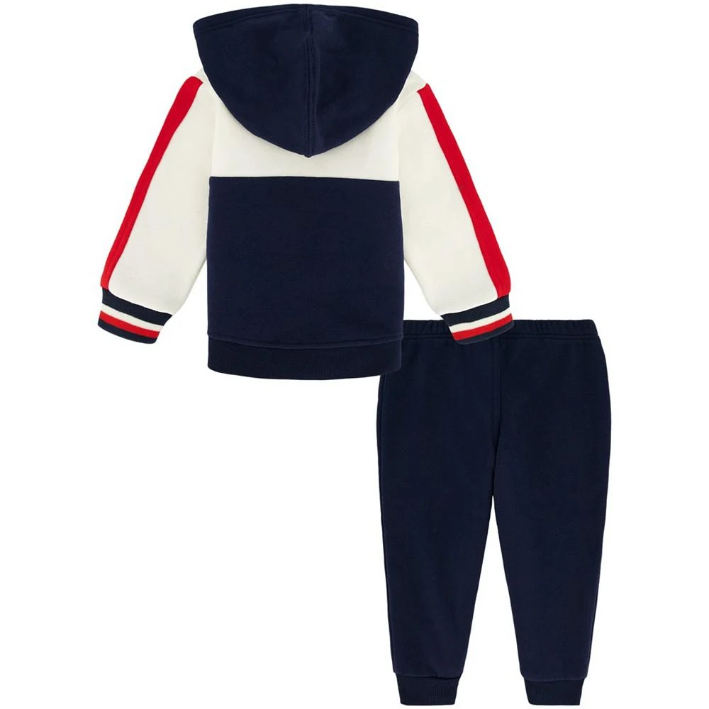 商品Tommy Hilfiger|Baby Boys Color Block Quarter-Zip Hoodie Sweatsuit, 2 Piece Set,价格¥188,第2张图片详细描述