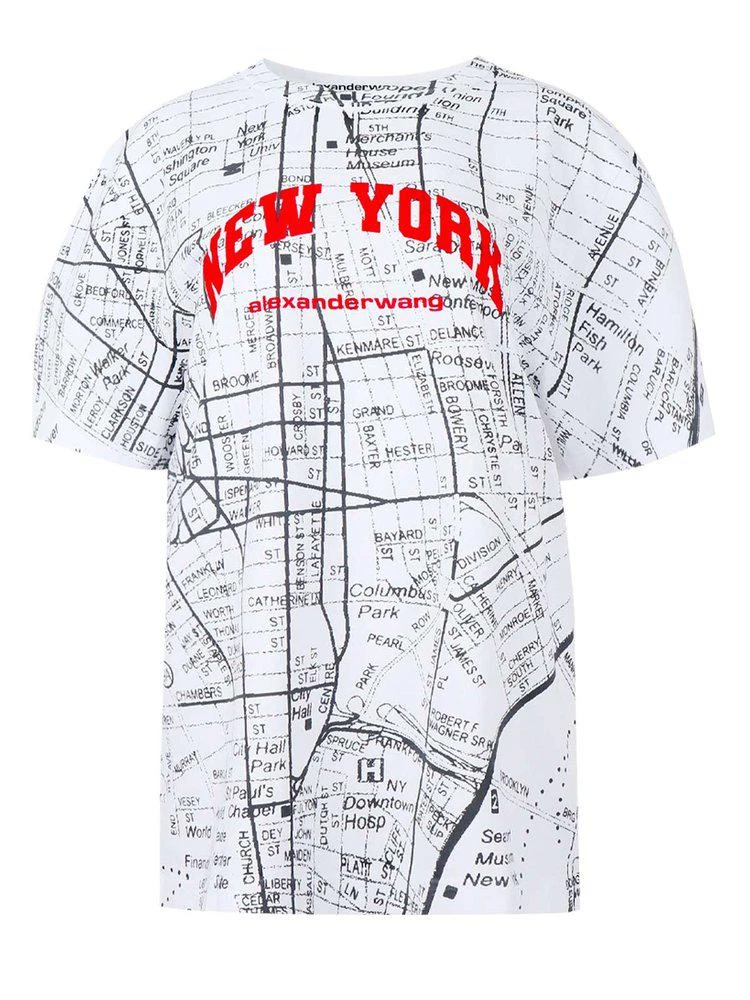 商品Alexander Wang|Alexander Wang NY Graphic-Print T-Shirt,价格¥1913,第1张图片