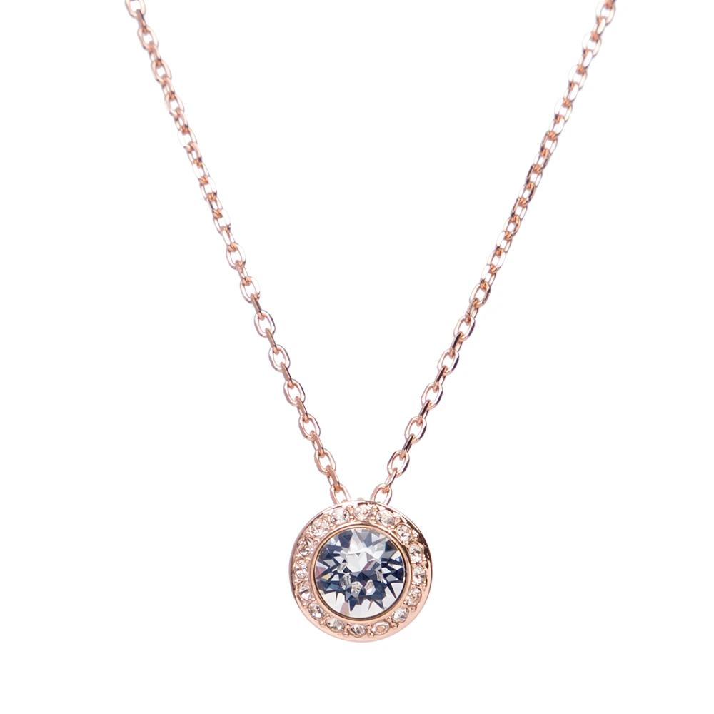 商品[国内直发] Swarovski|Swarovski 施华洛世奇 镀金色女士质感吊坠项链锁骨链礼物 5367855,价格¥1158,第1张图片