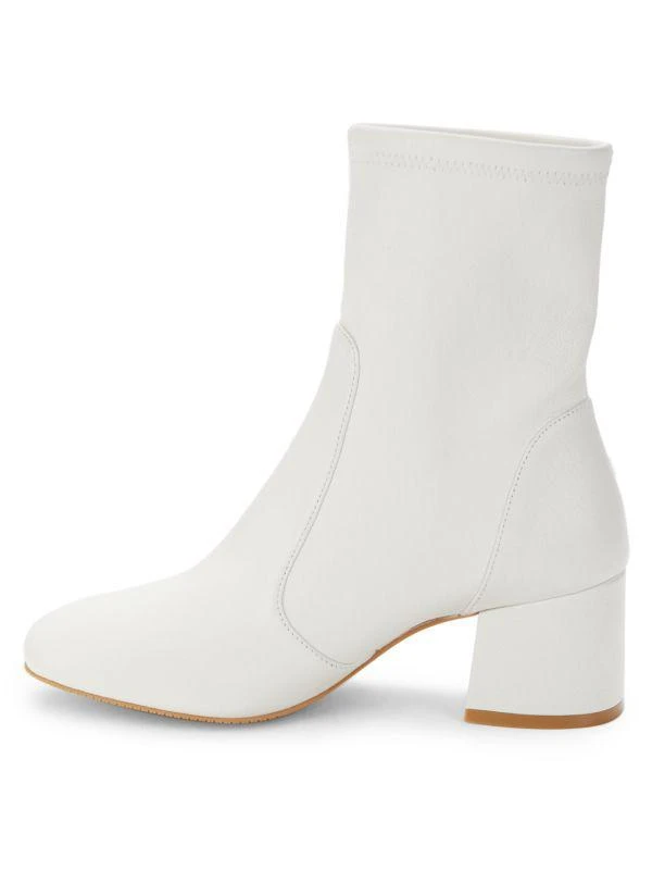 商品Stuart Weitzman|Sleek 60 Leather Block Heel Sock Booties,价格¥1085,第4张图片详细描述