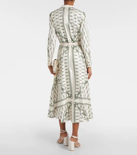 商品Tory Burch|印花真丝斜纹布衬衫式连衣裙,价格¥6747,第3张图片详细描述