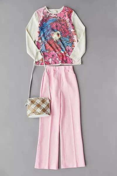商品Urban Renewal|Vintage Retro Femme Tee, Pant & Bag 3-Piece Set,价格¥560,第2张图片详细描述