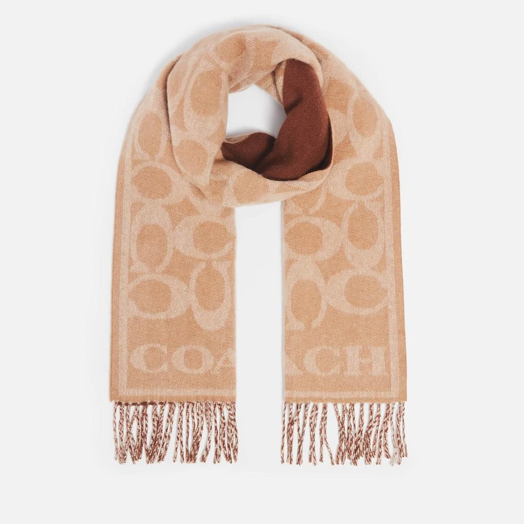 商品Coach|Coach Eve Signature C Reversible Muffler Cashmere-Jacquard Scarf,价格¥1504,第1张图片