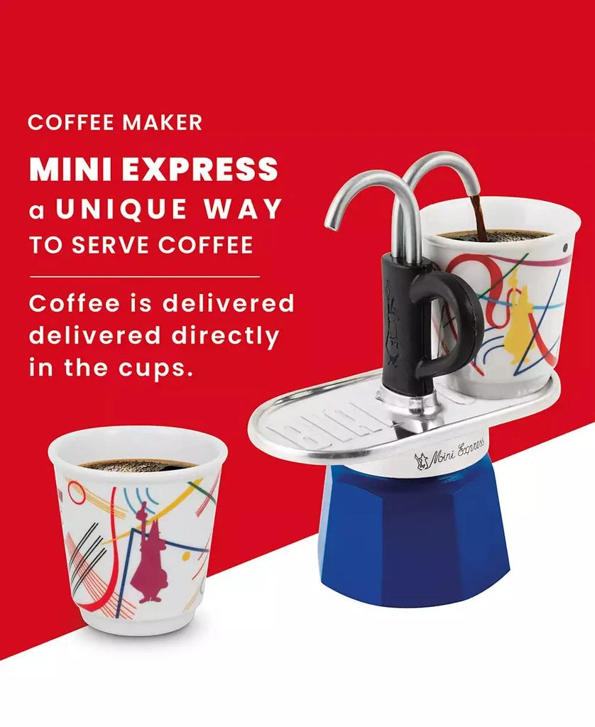 商品Bialetti|Set Mini Express "R" Kandinsky Plus 2 Bicc. 2.8 OZ Coffeemaker,价格¥408,第3张图片详细描述