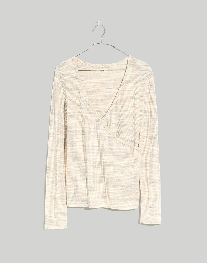 商品Madewell|Space-Dye Faux-Wrap Top,价格¥399,第4张图片详细描述