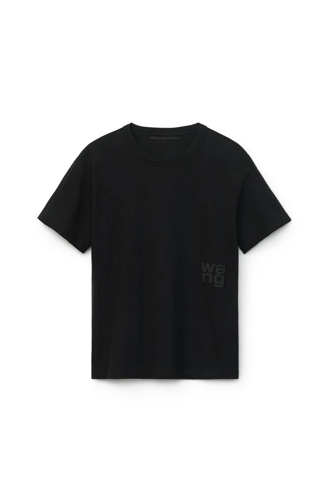 商品Alexander Wang|女式 亚历山大·王 棉质平纹针织 徽标T恤,价格¥736,第1张图片