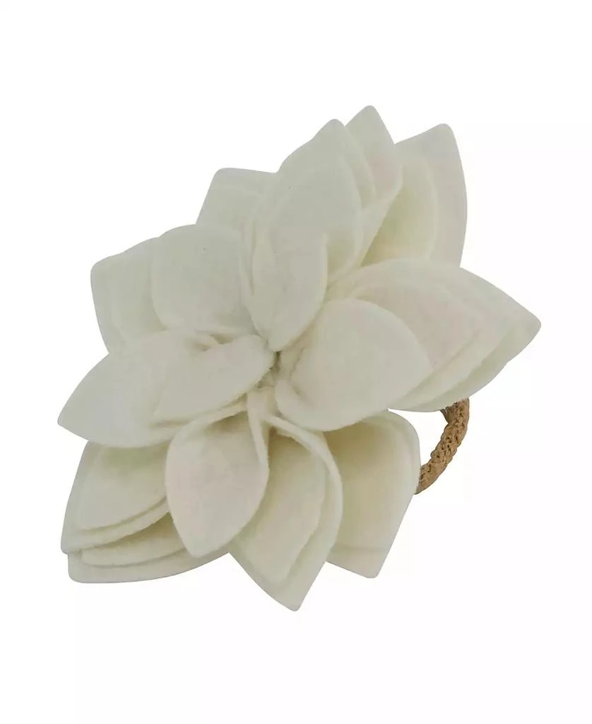 Felt Blossom Napkin Ring Set of 4,Set 商品
