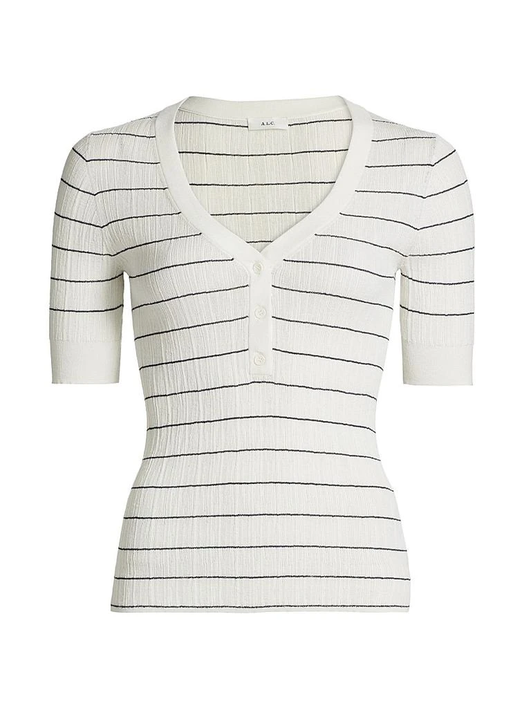 商品A.L.C.|Francis Striped Cotton-Blend Top,价格¥658,第1张图片