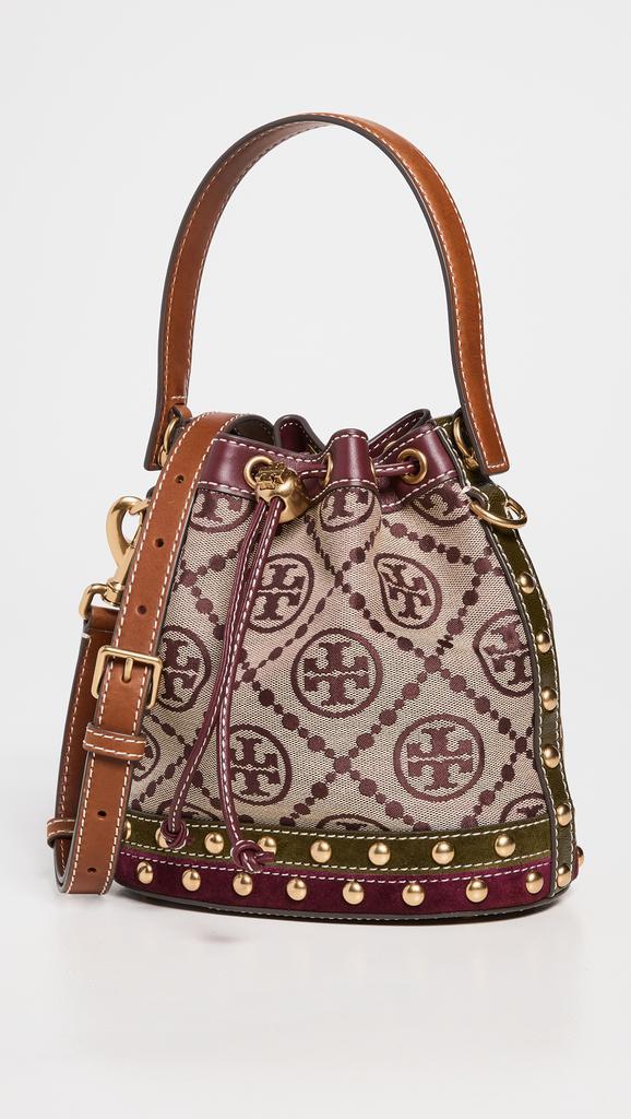 商品Tory Burch|Tory Burch T Monogram Jacquard Studded Bucket Bag,价格¥4442,第4张图片详细描述