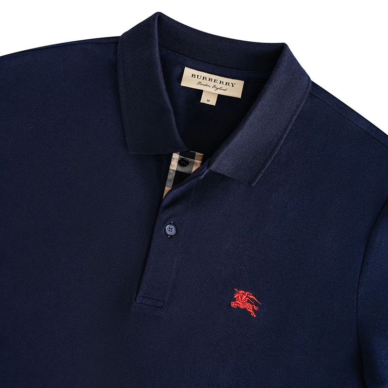 【现货】博柏利 经典款 OXFORD ABOWN系列 男士海军蓝色纯棉Polo衫80362481 商品