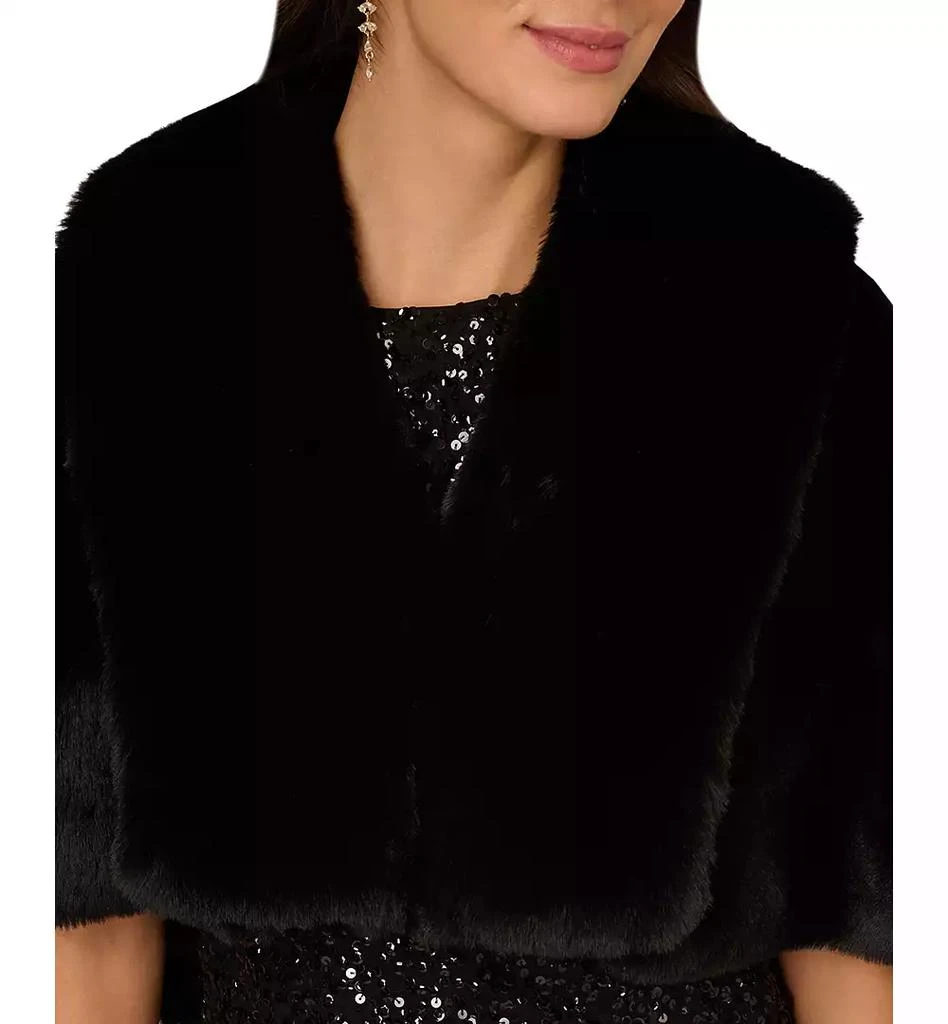 商品Adrianna Papell|Women's Faux Fur Shawl Collar Cape,价格¥1115,第3张图片详细描述