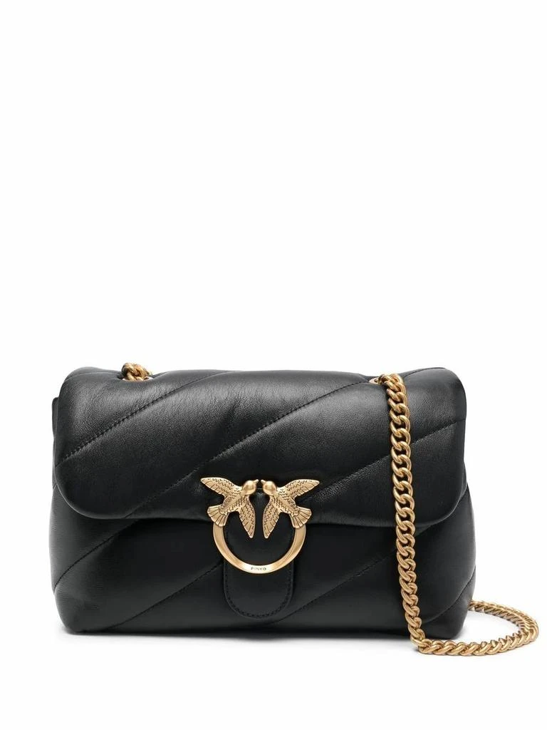 商品PINKO|Pinko women's black leather shoulder bag,价格¥3535,第1张图片