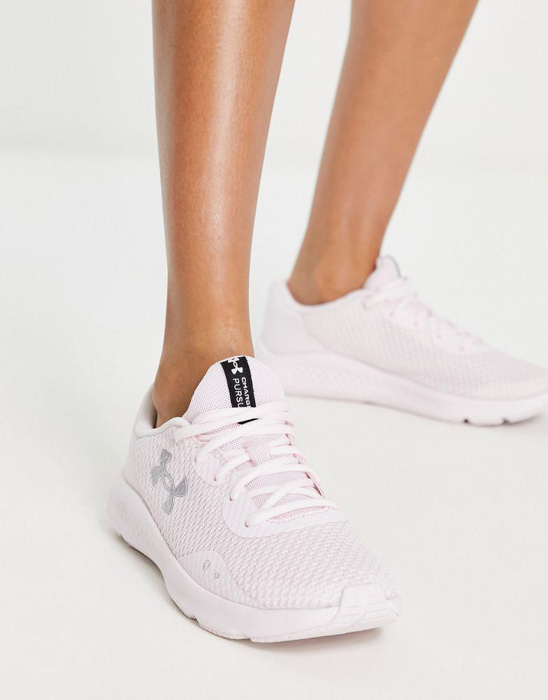 Under Armour Charged Pursuit 3 running trainers in light pink商品第4张图片规格展示