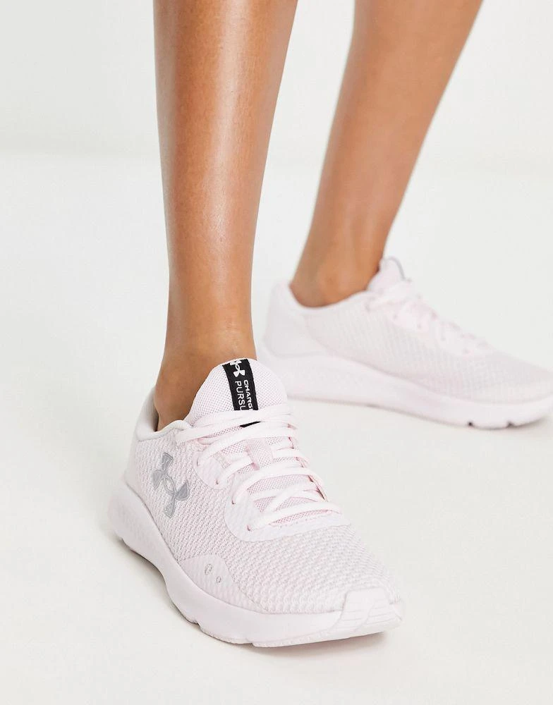 商品Under Armour|Under Armour Charged Pursuit 3 running trainers in light pink,价格¥486,第4张图片详细描述