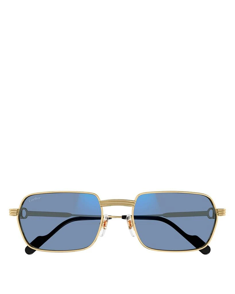 Premiere De Cartier 24 Carat Gold Plated Photochromatic Rectangular Sunglasses, 56mm 商品