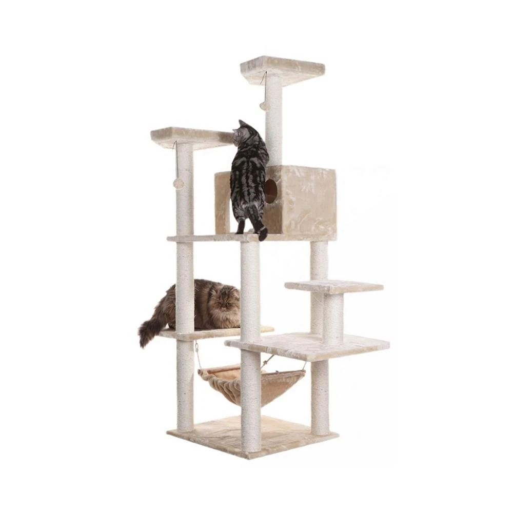商品Macy's|72" Real Wood Cat Tree With Spacious Condo, Scratching Post,价格¥2494,第1张图片