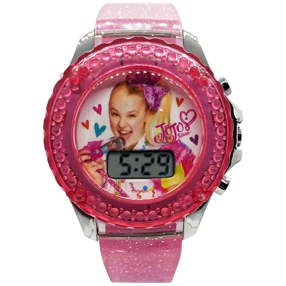 Kid's JoJo Swia Digital Pink Glitter Silicone Strap Watch 36mm商品第1张图片规格展示