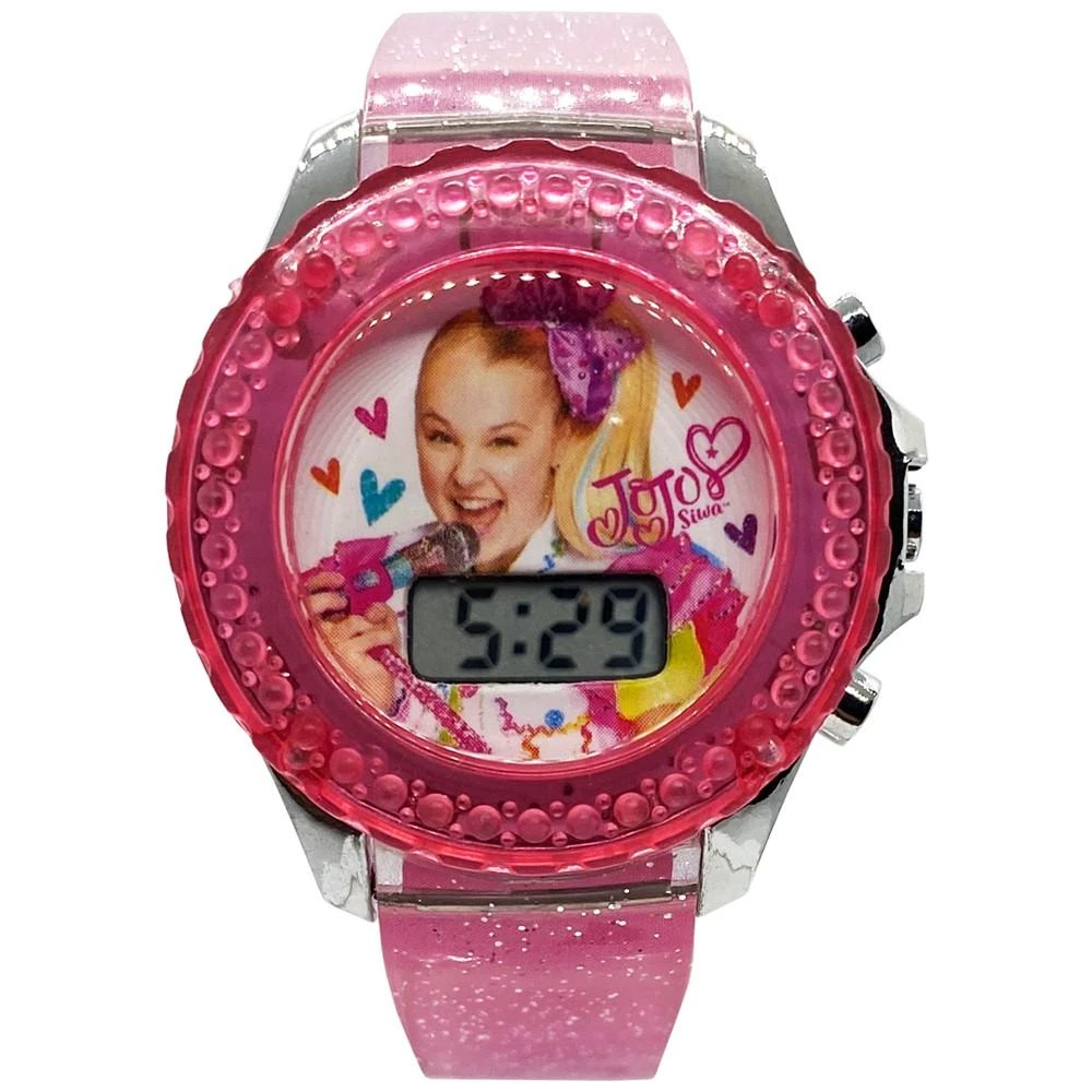 商品Accutime|Kid's JoJo Swia Digital Pink Glitter Silicone Strap Watch 36mm,价格¥225,第1张图片