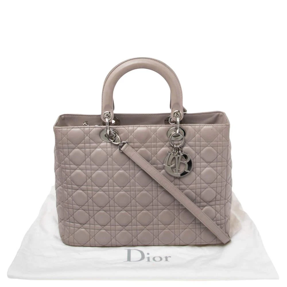 Dior Grey Cannage Leather Large Lady Dior Tote 商品