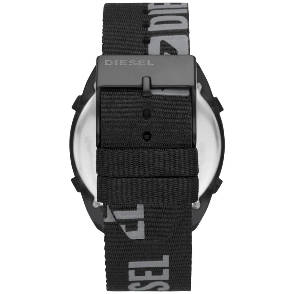 商品Diesel|Men's Digital Crusher Black Nylon Strap Watch 46mm,价格¥625,第2张图片详细描述