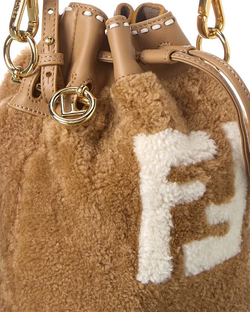 商品Fendi|FENDI Mon Tresor Mini Shearling & Leather Bucket Bag,价格¥11130,第3张图片详细描述