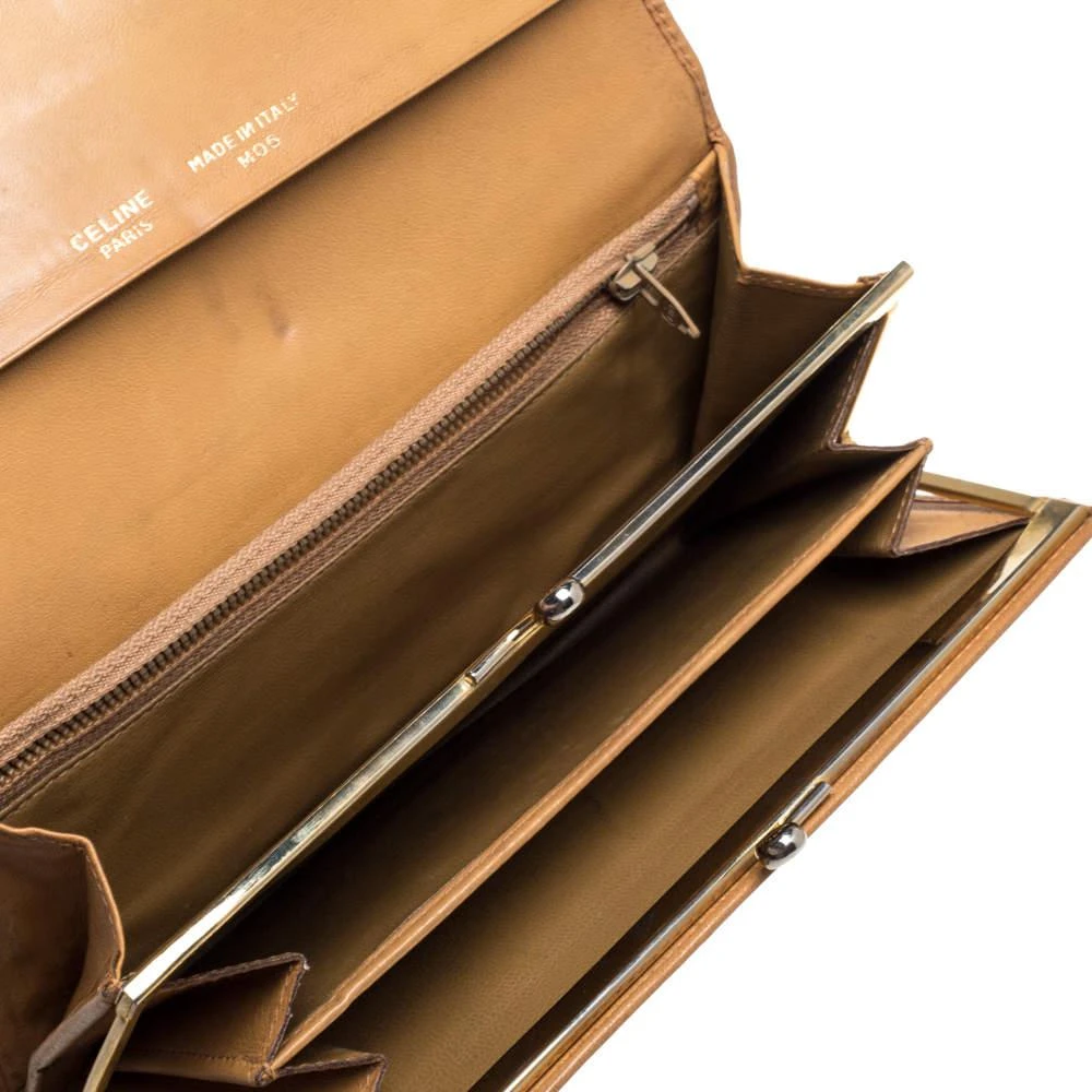 商品[二手商品] Celine|Celine Beige Macadam Coated Canvas and Leather Wallet,价格¥2280,第2张图片详细描述