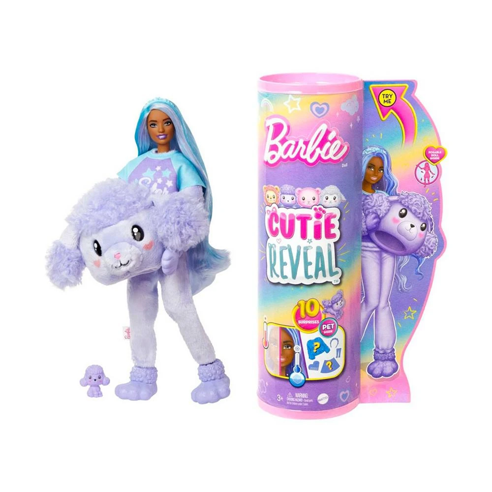 商品Barbie|Cutie Reveal Cozy Cute Tees Series Doll - Purple Poodle,价格¥93,第2张图片详细描述