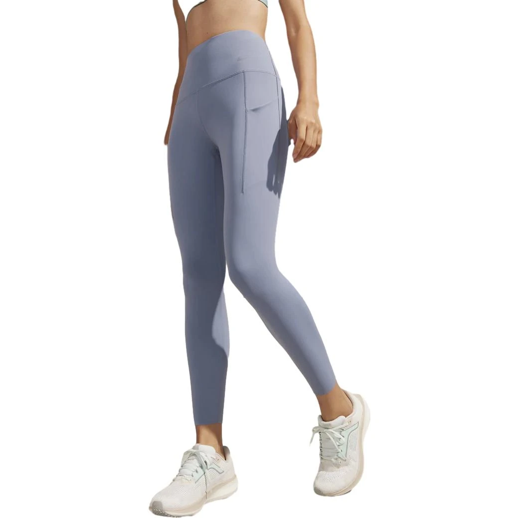 商品[国内直发] NIKE|[预售3天]Universa 启程系列 纯色速干高腰口袋九分紧身运动长裤 女款 灰石板蓝,价格¥142,第6张图片详细描述