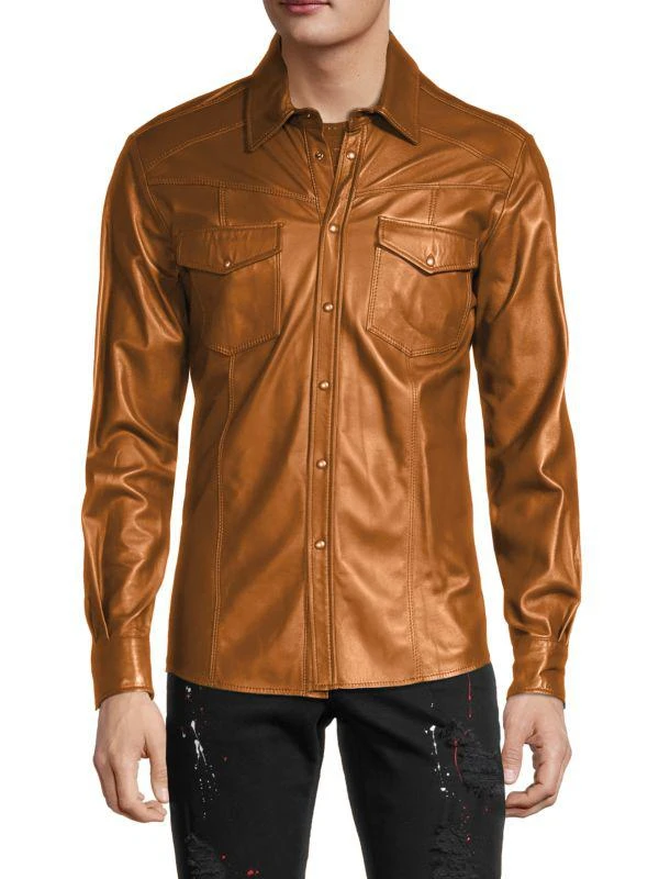 商品RON TOMSON|Leather Shirt,价格¥1103,第1张图片