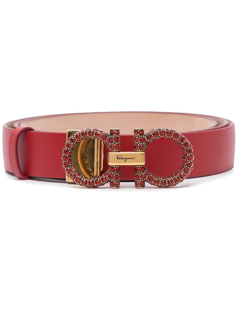 商品Salvatore Ferragamo|Salvatore Ferragamo Women's Red Leather Belt,价格¥5108,第1张图片