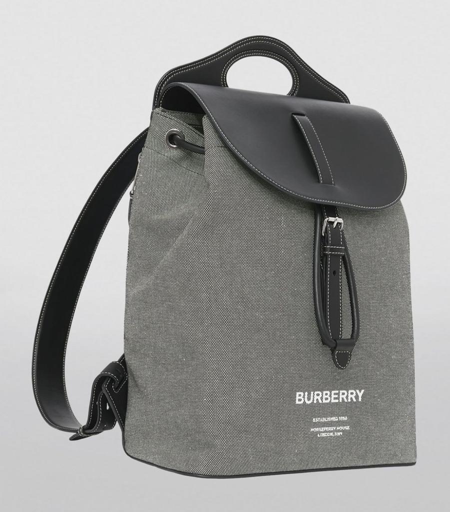 商品Burberry|Canvas Horseferry Print Backpack,价格¥12780,第4张图片详细描述