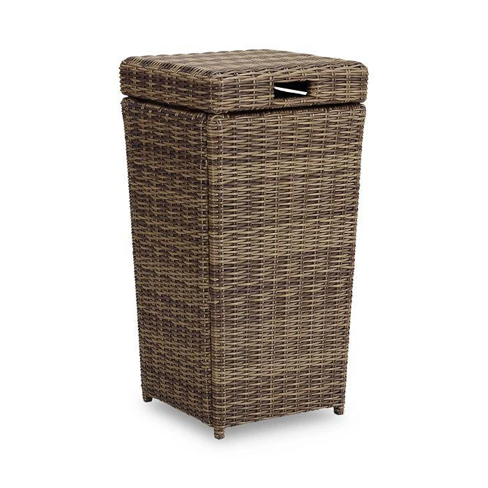 商品Sparrow & Wren|Walton Outdoor Wicker Trash Can,价格¥1585,第1张图片