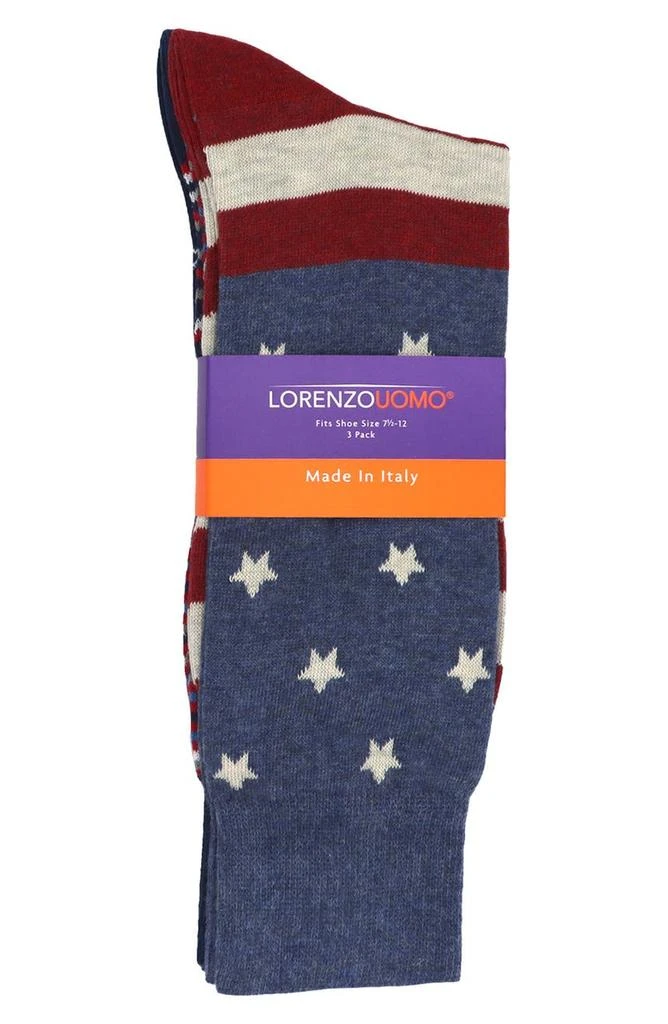 商品Lorenzo Uomo|3-Pack Cotton Crew Socks,价格¥151,第2张图片详细描述