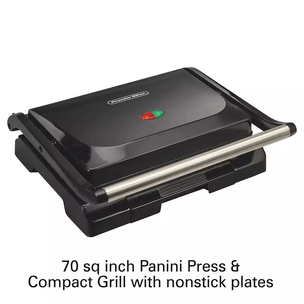 商品Hamilton Beach|Proctor Silex Panini Press & Compact Grill - 25440G,价格¥244,第3张图片详细描述