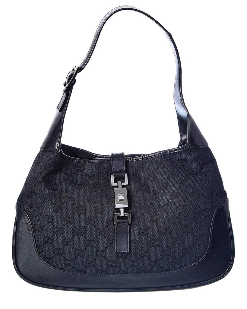 商品[二手商品] Gucci|Gucci Black GG Canvas Jackie Hobo Bag (Authentic Pre-Owned),价格¥5583,第1张图片