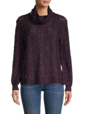 商品Democracy|Removable-Collar Cable-Knit Sweater,价格¥79,第1张图片
