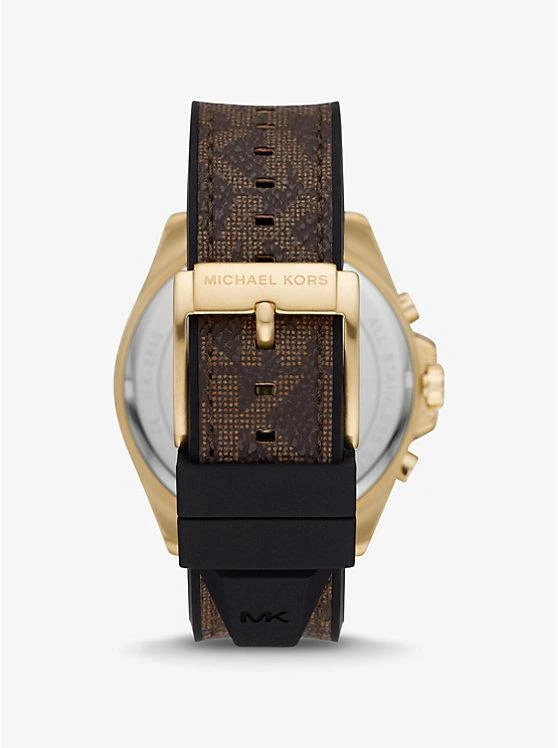 商品Michael Kors|Oversized Brecken Logo and Gold-Tone Watch,价格¥1201,第3张图片详细描述