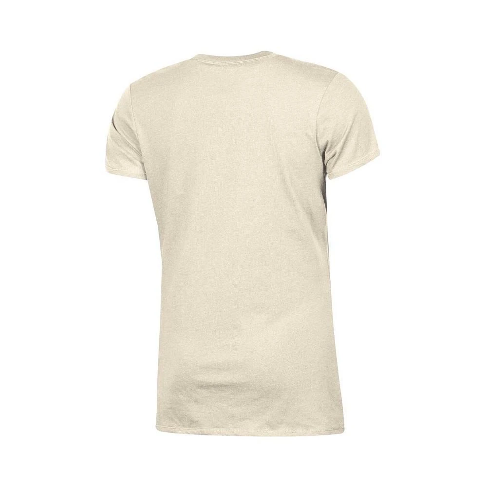 商品CHAMPION|Women's Cream Distressed Wake Forest Demon Deacons Classic T-shirt,价格¥222,第2张图片详细描述