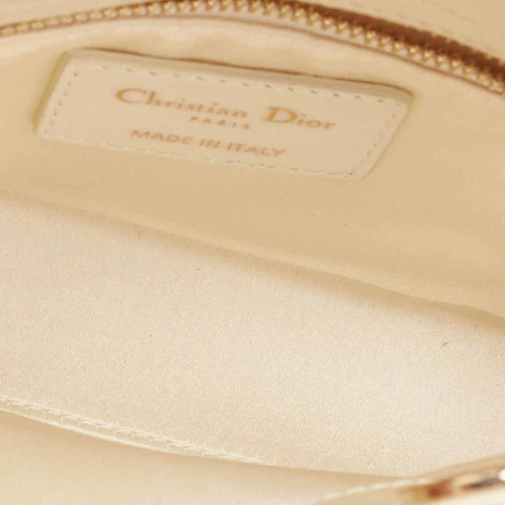 Dior Off White Cannage Satin Mini Crystals Embellished Lady Dior Tote 商品